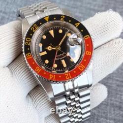 Vintage 38mm 200M Dive NH34 GMT Automatic Watch Men Sapphire Steel Bracelet 2024