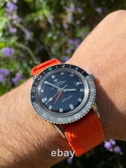 Vintage 60s Zodiac Aerospace GMT Watch with lots of straps