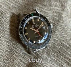 Vintage 60s Zodiac Aerospace GMT Watch with lots of straps