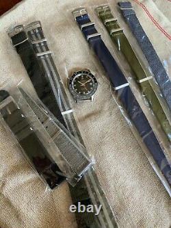 Vintage 60s Zodiac Aerospace GMT Watch with lots of straps