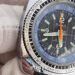 Vintage Arios Mechanical Gmt Mens 40mm Watch