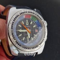 Vintage Arios Mechanical Gmt Mens 40mm Watch