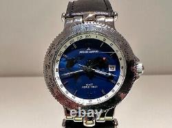 Vintage Beautiful Men's Quartz Watch Jacques Lemans Gmt World Timer