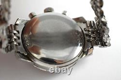 Vintage Benrus GMT Triple Register Chronograph 2446C Wrist Watch Runs lot. E