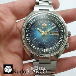 Vintage Big World Time Orient Wd Automatic Day Date Very Good Condition Gmt