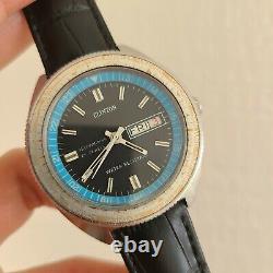 Vintage CLINTON Men's Automatic Diver watch world time 25Jewels 1970s
