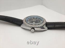 Vintage CLINTON Men's Automatic Diver watch world time 25Jewels 1970s