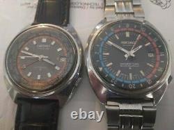 Vintage Classic Seiko lot 6117 RARE 6117-6400, 6117-6419, GMT 24hr, World Time