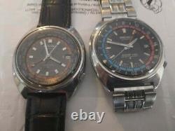 Vintage Classic Seiko lot 6117 RARE 6117-6400, 6117-6419, GMT 24hr, World Time