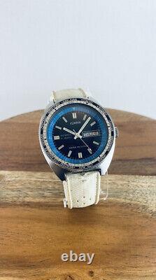 Vintage Clinton Automatic Diver Watch World Time 25Jewels All SS 20ATM