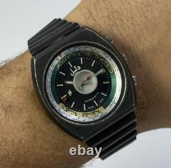 Vintage Dalil Qibla Compass & World Time Swiss Muslim Automatic 41mm GMT 1970's