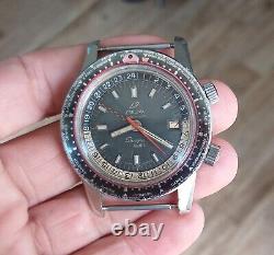 Vintage Enicar Sherpa Guide GMT Automatic Watch 1960's EPSA Super Compressor