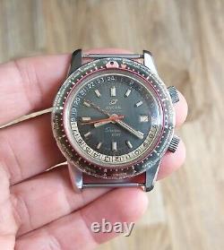 Vintage Enicar Sherpa Guide GMT Automatic Watch 1960's EPSA Super Compressor