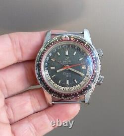 Vintage Enicar Sherpa Guide GMT Automatic Watch 1960's EPSA Super Compressor