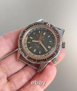 Vintage Enicar Sherpa Guide GMT Automatic Watch 1960's EPSA Super Compressor