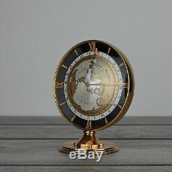 Vintage Imhof GMT World Time Gilt 8-Day Swiss Clock
