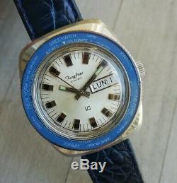 Vintage Jungfrau Worldtime Gmt Automatic Swiss Bezel Caliber As No Diver Eta