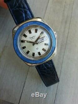 Vintage Jungfrau Worldtime Gmt Automatic Swiss Bezel Caliber As No Diver Eta