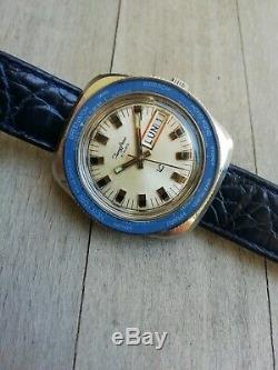 Vintage Jungfrau Worldtime Gmt Automatic Swiss Bezel Caliber As No Diver Eta