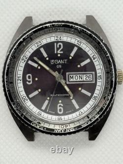 Vintage LeGant QS World Timer Watch Swiss Made Selfwinding 1970s Traveler GMT
