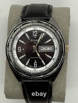 Vintage LeGant QS World Timer Watch Swiss Made Selfwinding 1970s Traveler GMT