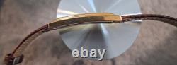 Vintage Luxury Gold Plated Tank Ladies Men's Dual Time Gmt Quartz Watch Medana