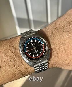 Vintage May/1970 Seiko 6117-6410 Navigator Timer GMT Coveted Proof Dial