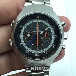 Vintage Omega Flightmaster Manual Wind Chronograph Gmt Cal 911 Ref 145.026