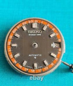 Vintage Original SEIKO Gmt world time Dial with 6117B Movement For Parts Working