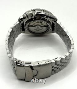 Vintage Refurbished Seiko 5 Sports GMT Gray Dial Analog Men's Wrist Watch