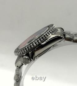Vintage Refurbished Seiko 5 Sports GMT Gray Dial Analog Men's Wrist Watch