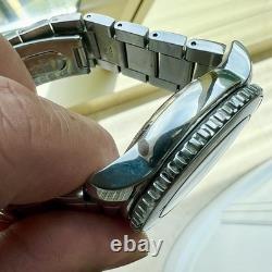 Vintage SEIKO 5 Sports Automatic Watch NH36A World Time Black Day Date GMT RUNS