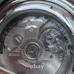 Vintage SEIKO 5 Sports Automatic Watch NH36A World Time Black Day Date GMT RUNS