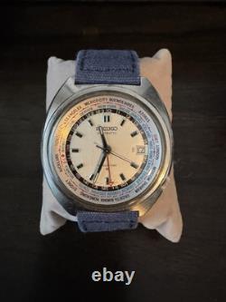 Vintage Seiko 6117-6400 World Time London Error Dial July 1970, serviced