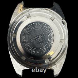Vintage Seiko 6117-8000 Navigator Timer GMT Men's Automatic Wristwatch Steel