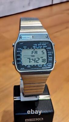 Vintage Seiko A358-5000 World Time GMT LCD Watch 1979 Original Manual