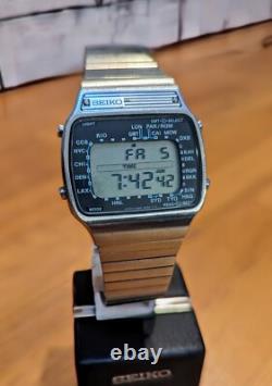 Vintage Seiko A358-5000 World Time GMT LCD Watch 1979 Original Manual