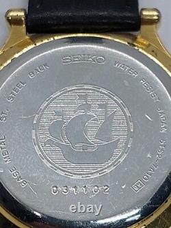 Vintage Seiko GMT 5T52-7A10 World Time Mens Watch