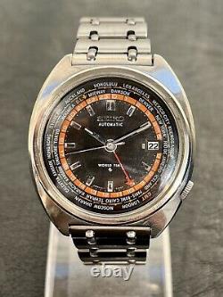 Vintage Seiko World Time 6117-6400 GMT Men's Automatic Wristwatch Full Original