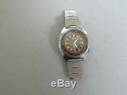 Vintage Seiko World Time GMT 6117-6400 Date Stainless Steel Automatic Watch