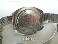 Vintage Seiko World Time GMT 6117-6400 Date Stainless Steel Automatic Watch