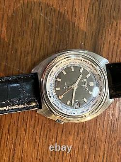 Vintage Seiko World Time GMT 6117-6400 Rare Linen Dial Great Condition