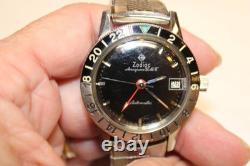 Vintage Zodiac Aerospace GMT 752.925 Watch Automatic 35mm Works