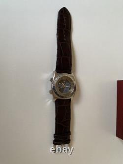 Vintage Zodiac Desert Master Zo7000 World Time Gmt Blue Dial Men Watch 44mm Rare