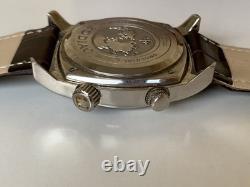 Vintage Zodiac Desert Master Zo7000 World Time Gmt Blue Dial Men Watch 44mm Rare