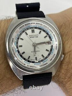 Vintage japanese watch Seiko World Time GMT 41 MM CAL 6117