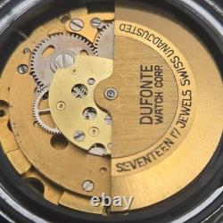 Vintage swiss 100 men's automatic watch day/date GMT Blue dial 1970s