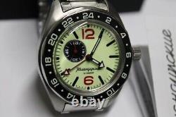 Vostok Amphibia GMT 03099A Russian Watch Automatic White Dial (20 ATM)