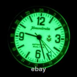 Vostok K-34 Automatic DualTime GMT 42mm Watch Komandirskie 2426/476773 LUME DIAL