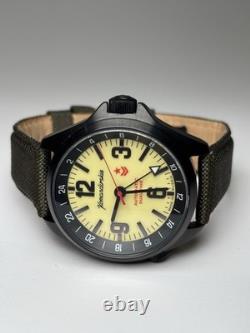 Vostok K-34 Automatic DualTime GMT 42mm Watch Komandirskie 2426/476773 LUME DIAL